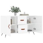 Dulap, alb extralucios, 100x36x60 cm, lemn compozit