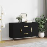 Dulap, negru, 100x36x60 cm, lemn compozit