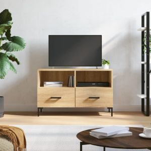 Comodă TV, stejar sonoma, 80x36x50 cm, lemn prelucrat