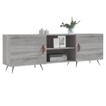 Comodă TV, gri sonoma, 150x30x50 cm, lemn compozit