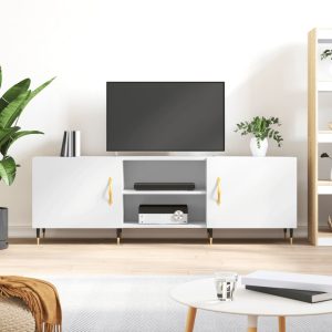 Comodă TV, alb, 150x30x50 cm, lemn compozit
