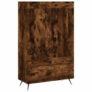 Dulap înalt, stejar afumat, 69,5x31x115 cm, lemn prelucrat
