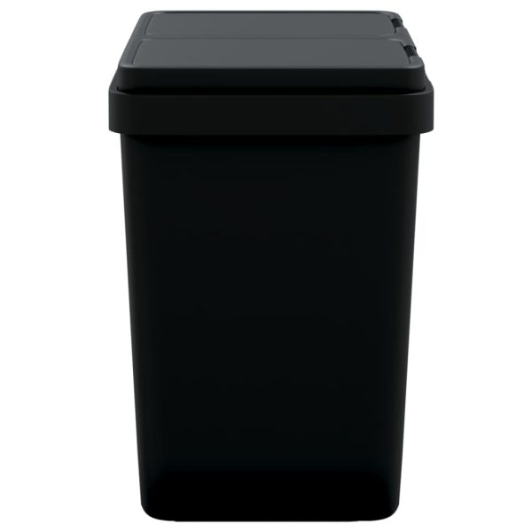 Coș de gunoi dublu, antracit, 2×25 L