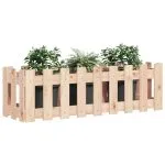 Pat înălțat grădină design gard 100x30x30 cm lemn de pin tratat