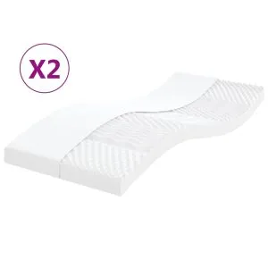 Saltele din spumă, 2 buc. alb 80×200 cm, 7 zone duritate 20 ILD