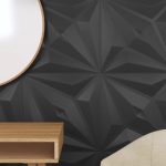 Panouri de perete 24 buc. negru 50×50 cm XPS 6 m² stea