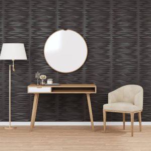 Panouri de perete 12 buc. negru 50×50 cm XPS 3 m² piatră