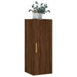 Dulap montat pe perete, stejar maro, 34,5x34x90 cm