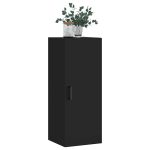 Dulap montat pe perete, negru, 34,5x34x90 cm