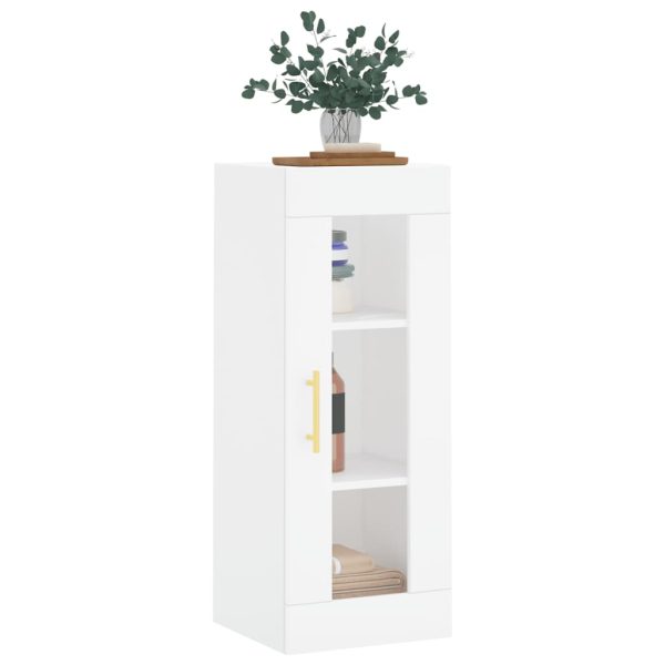 Dulap montat pe perete, alb, 34,5x34x90 cm