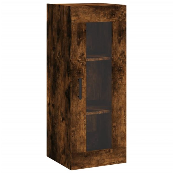 Dulap montat pe perete, stejar fumuriu, 34,5x34x90 cm