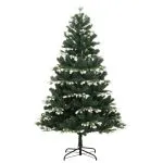 Brad de Crăciun artificial cu balamale și zăpadă, 120 cm