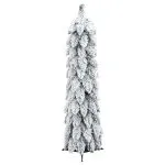 Brad de Crăciun artificial pre-iluminat 30 LED-uri/zăpadă 60 cm