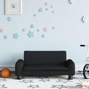 Canapea pentru copii, negru, 70x45x30 cm, material textil