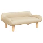 Canapea pentru copii, crem, 70x40x24 cm, material textil