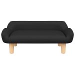Canapea pentru copii, negru, 70x40x24 cm, material textil
