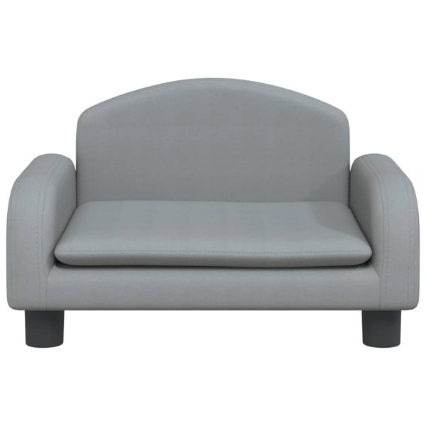 Canapea pentru copii, gri, 50x40x30 cm, material textil