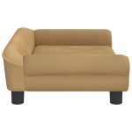 Canapea pentru copii, maro, 70x45x26 cm, catifea