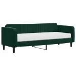 Pat de zi cu saltea, verde închis, 80×200 cm, catifea