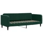Pat de zi cu saltea, verde închis, 80×200 cm, catifea
