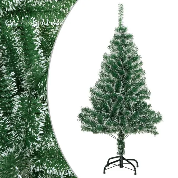 Brad de Crăciun artificial cu zăpadă, verde, 120 cm