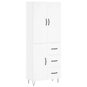 Dulap înalt, alb, 69,5x34x180 cm, lemn compozit