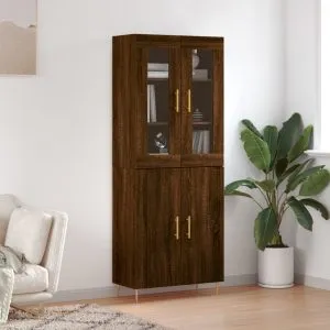 Dulap înalt, stejar maro, 69,5x34x180 cm, lemn compozit