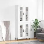 Dulap înalt, alb, 69,5x34x180 cm, lemn compozit