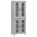Dulap înalt, gri sonoma, 69,5x34x180 cm, lemn compozit