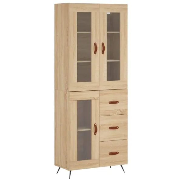 Dulap înalt, stejar sonoma, 69,5x34x180 cm, lemn compozit