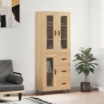 Dulap înalt, stejar sonoma, 69,5x34x180 cm, lemn compozit
