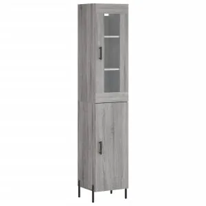 Dulap înalt, gri sonoma, 34,5x34x180 cm, lemn prelucrat
