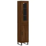 Dulap înalt, stejar maro, 34,5x34x180 cm, lemn prelucrat