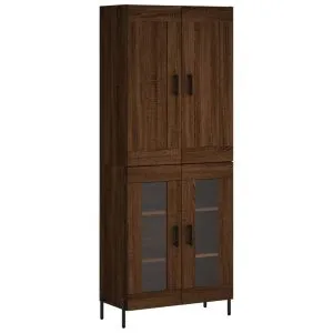 Dulap înalt, stejar maro, 69,5x34x180 cm, lemn compozit