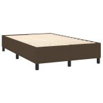 Pat box spring cu saltea, maro închis, 120×200 cm, textil