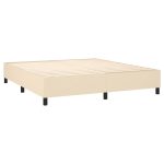 Pat continental cu saltea, crem, 180×200 cm, textil