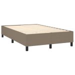 Pat box spring cu saltea, gri taupe, 120×200 cm, textil