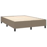 Pat continental cu saltea gri taupe 140×200 cm material textil