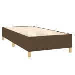 Pat box spring cu saltea, maro închis, 100×200 cm, textil