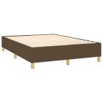 Pat box spring cu saltea, maro închis, 140×200 cm, textil