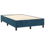 Pat box spring cu saltea, albastru închis, 120×200 cm, catifea