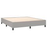Pat continental, gri deschis, 180×200 cm, material textil