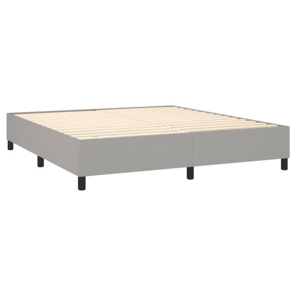 Pat continental, gri deschis, 180×200 cm, material textil