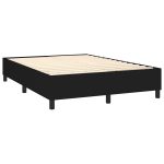 Pat box spring cu saltea, negru, 140×190 cm, textil