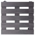 Cărucioare pentru plante, 4 buc., gri, 30x30x7,5 cm, WPC