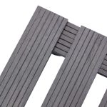 Cărucioare pentru plante, 4 buc., gri, 30x30x7,5 cm, WPC