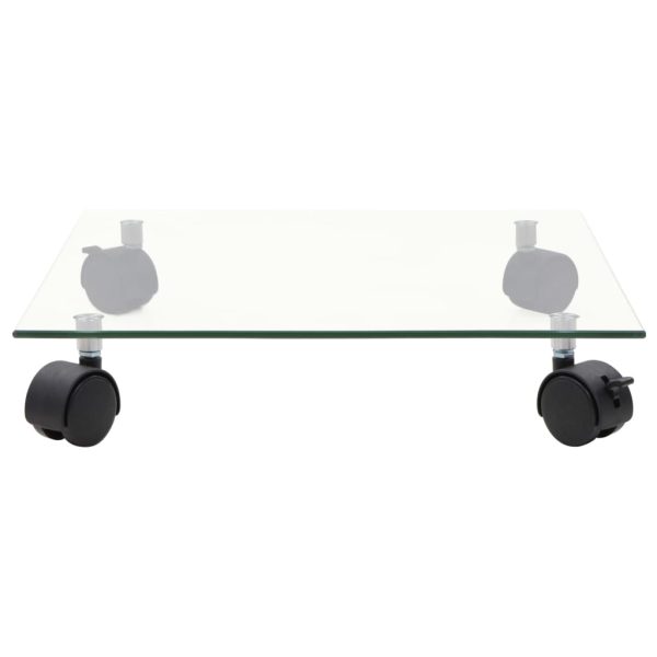 Suport cu role de plante 4 buc 35x35cm sticlă securizată pătrat