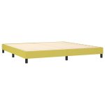 Pat box spring cu saltea, verde, 200×200 cm, textil