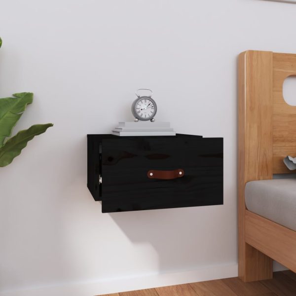 Noptiere de perete, negru, 40×29,5×22 cm