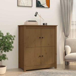 Servantă, maro miere, 83×41,5×100 cm, lemn masiv de pin